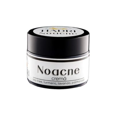Crema acnee de la Hadri - Noacne este preparata manual, din ingrediente naturale, cu arbore de ceai, grapefruit, lavandă, palmarosa și turmeric