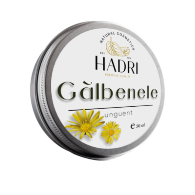 Descoperă secretul unei îngrijiri vindecătoare cu noul unguent cu galbenele, de la Hadri. Formula sa este gândită să ofere o reparare intensa a pielii